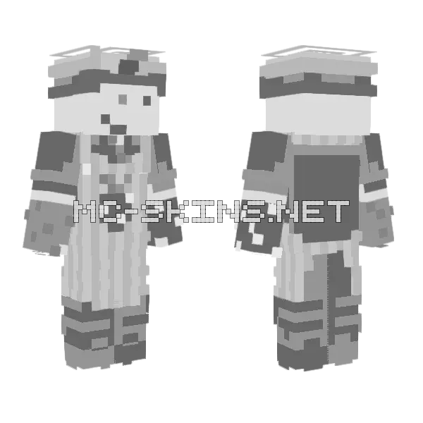 Grey Swirl Armor, front and back