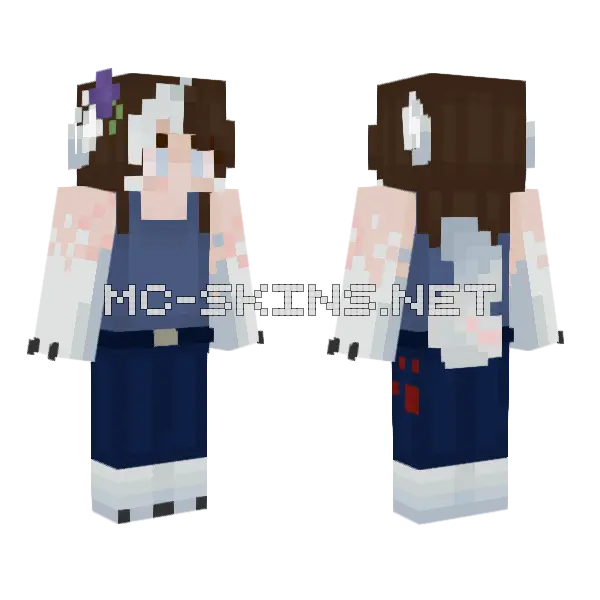 Greying Girl Minecraft skin, front and back