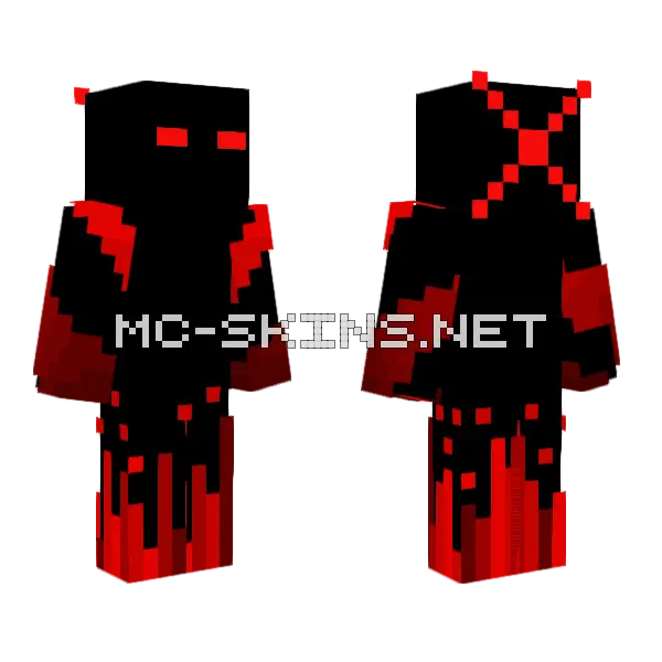 Griefer Minecraft skin, front and back