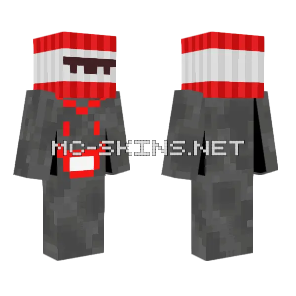 Griefer Moon Minecraft skin, front and back