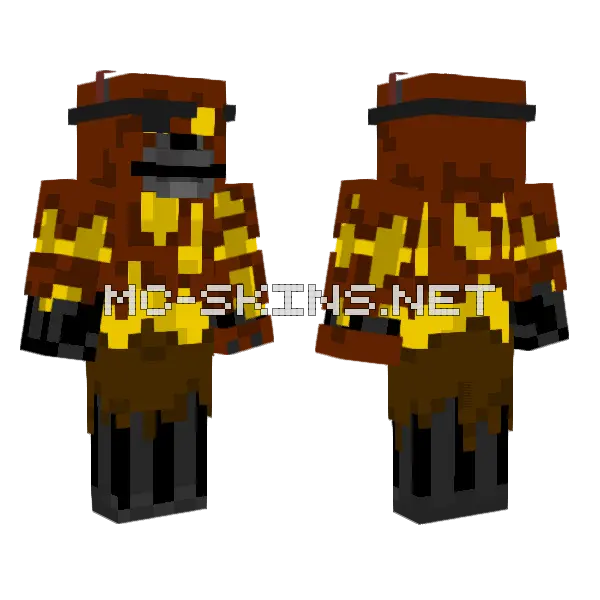 Grimm Foxy Minecraft skin, front and back