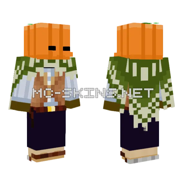 Grimm Western Pumpkin Minecraft skin, front and back