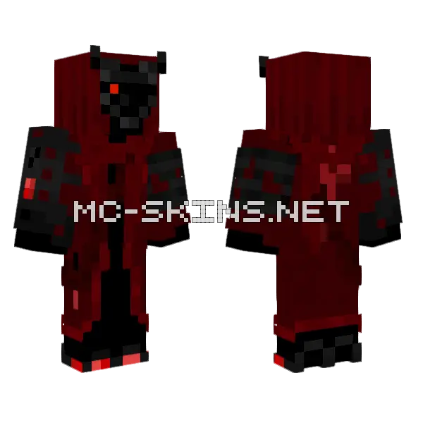 Grimmfire Ultra Mech Minecraft skin, front and back