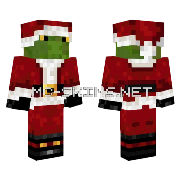 Grinch Piggy Minecraft skin, front and back