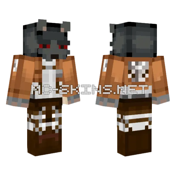 Grippeyy AOT Minecraft skin, front and back