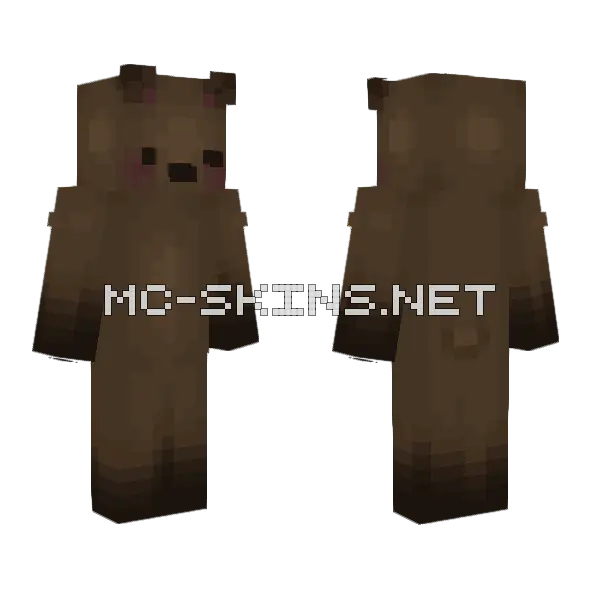 Grizzly Bear Minecraft skin, front and back