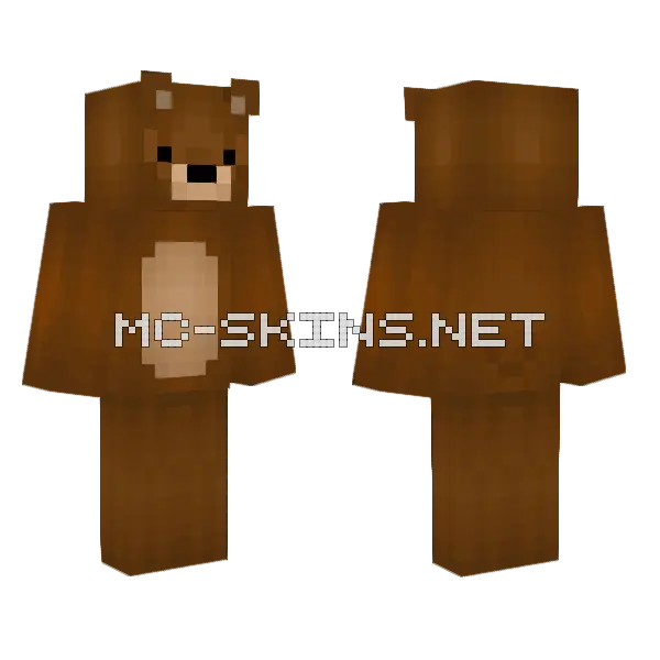 Grizzly Bear Skin Minecraft skin, front and back