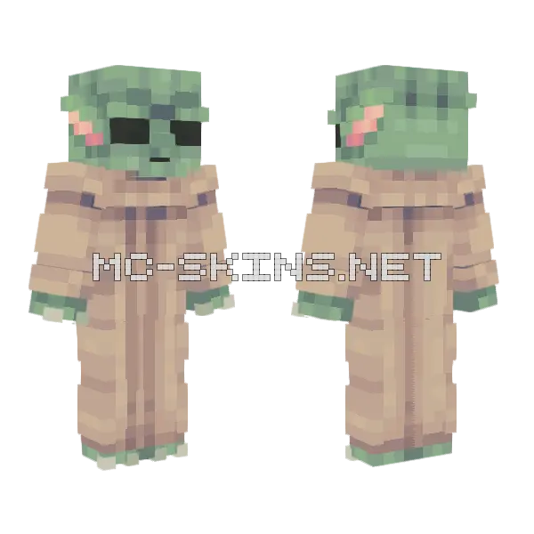 Grogu Skin Edit Minecraft skin, front and back