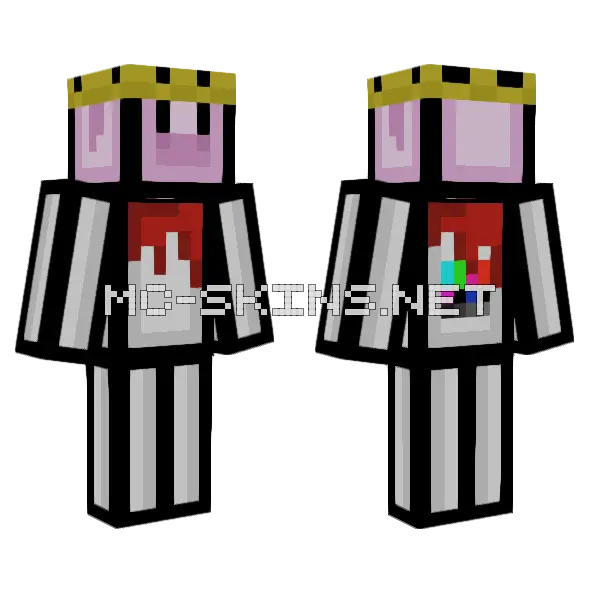 Grotesc Killer Technocool Minecraft skin, front and back