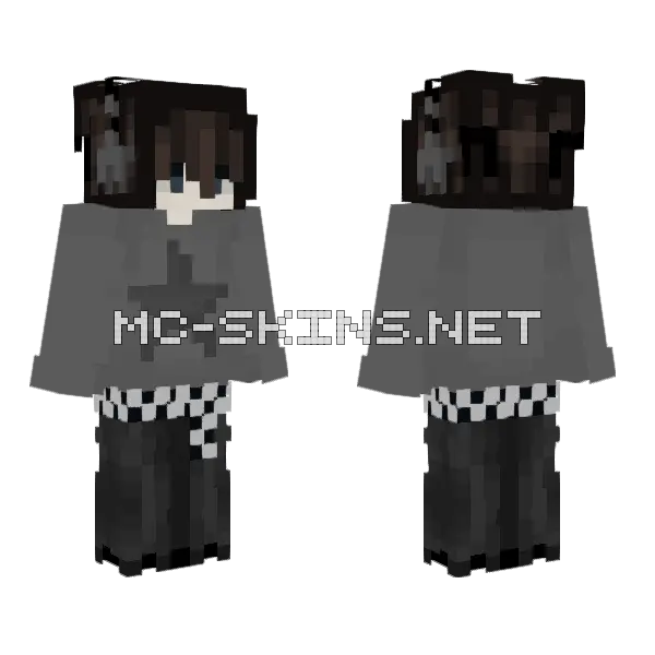 Grunge Girl Minecraft skin, front and back