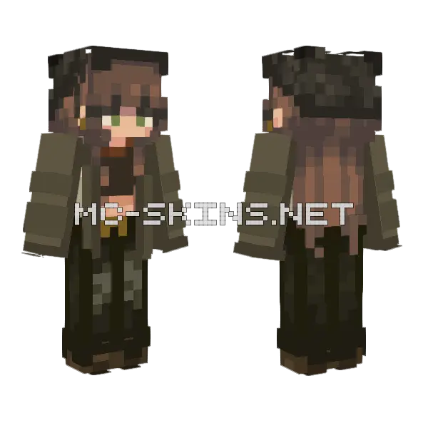 Grungy Teen Fit Beanie Minecraft skin, front and back