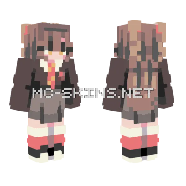 Gryffindor Girl Minecraft skin, front and back