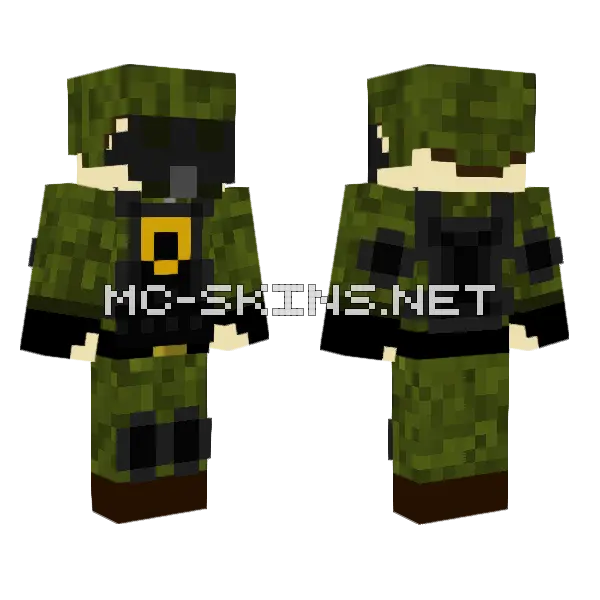 GSG9 Operator Minecraft skin, front and back
