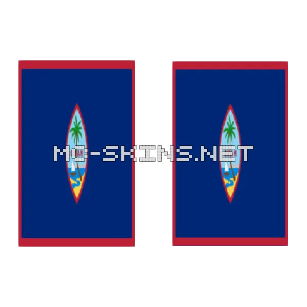 Guam Flag cape, outside and lining