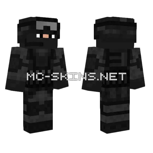 Guardia Donacros Animation Minecraft skin, front and back
