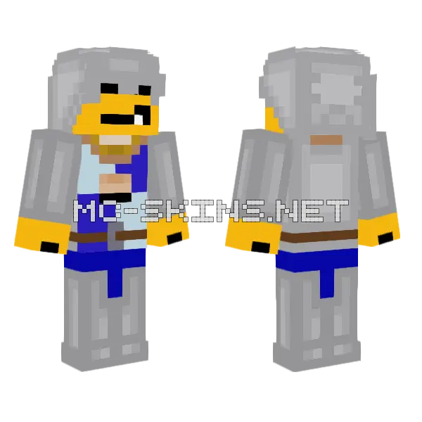 Guardsman Minecraft skin, front and back