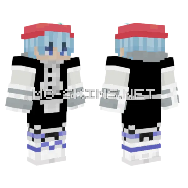 Gucci Maid Outfit Minecraft skin, front and back