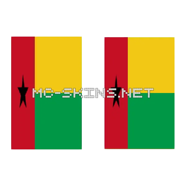 Guinea-Bissau Flag cape, outside and lining