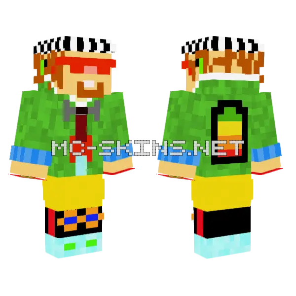 Guitarist2 0 Minecraft skin, front and back