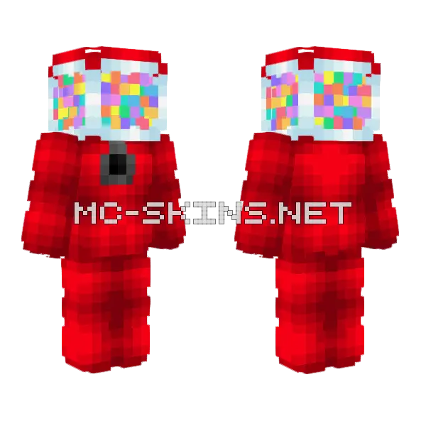 Gumball Machine Minecraft skin, front and back