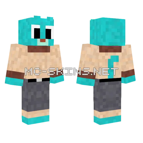 Gumball Watterson, front and back