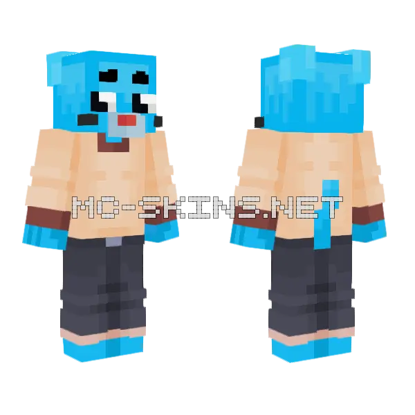 Gumball Watterson Minecraft skin, front and back