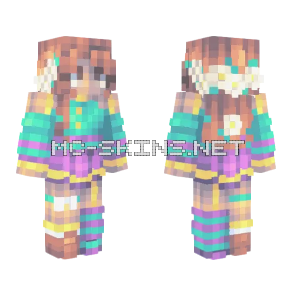 Gumdrop Falls Minecraft skin, front and back