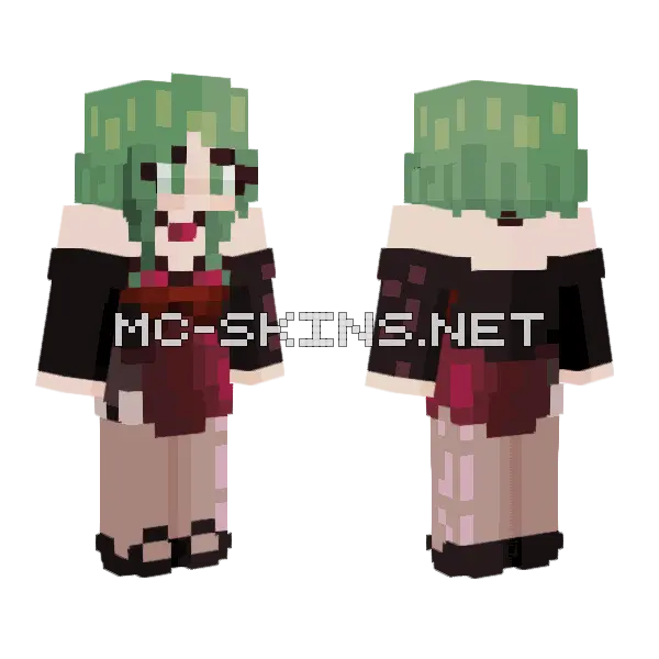 Gumi Ladylike Girl Minecraft skin, front and back