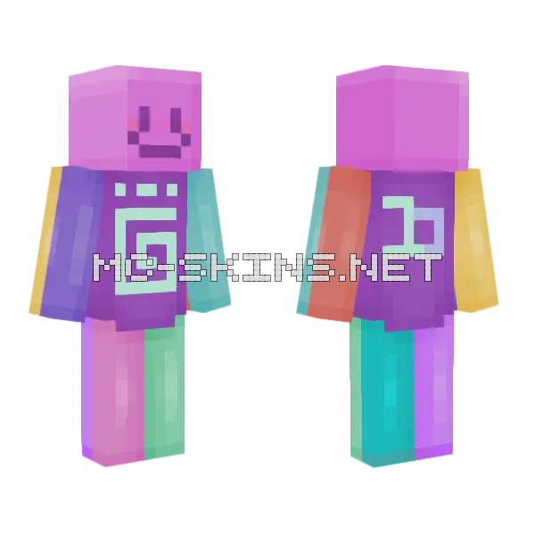 Gummy Blob Minecraft skin, front and back