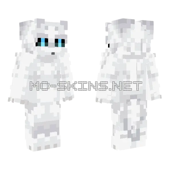 Gunsaw Milky Cat Minecraft skin, front and back
