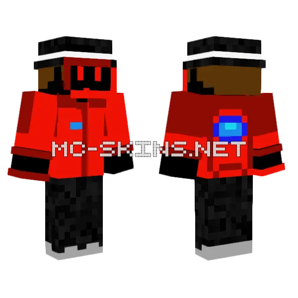 Gusmanx H4ckz Among Us Minecraft skin, front and back