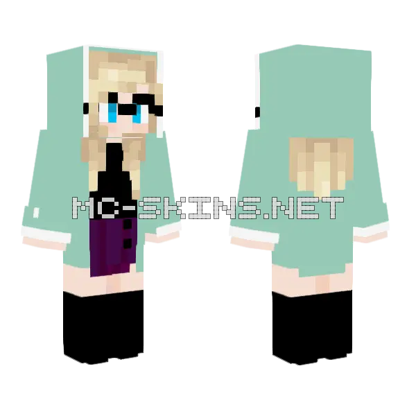 Gwen Stacy Minecraft skin, front and back