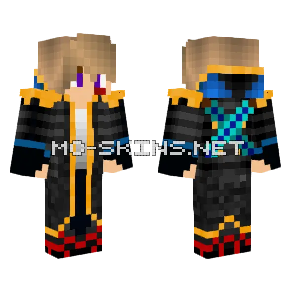 Gwen The Warrior Boy Minecraft skin, front and back