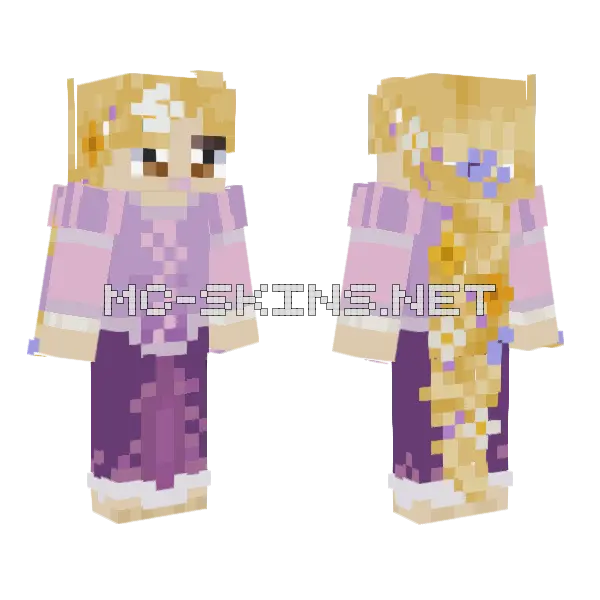 Gy Rapunzel Minecraft skin, front and back