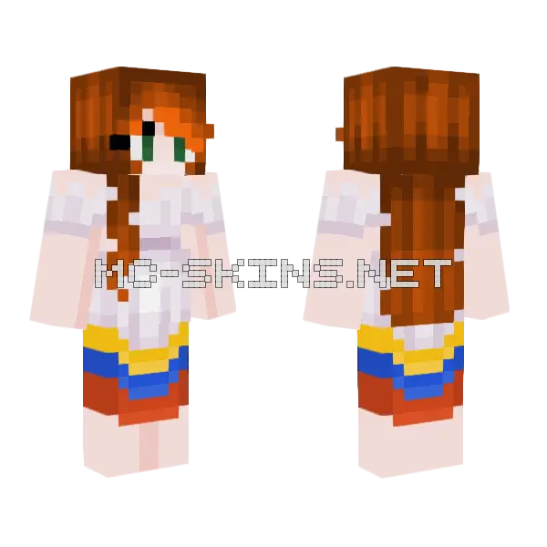 Gypsy Girl Minecraft skin, front and back