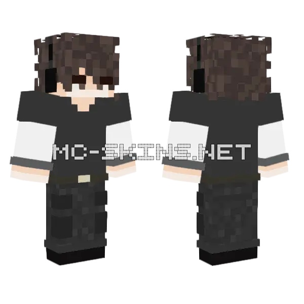 Gyu School Uniform Minecraft skin, front and back