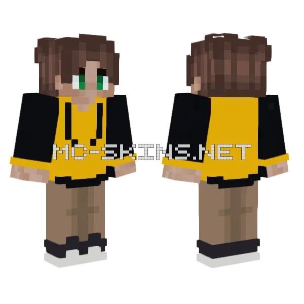 H3st0n Boy Minecraft skin, front and back