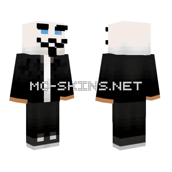 Hacker Light Mask Minecraft skin, front and back