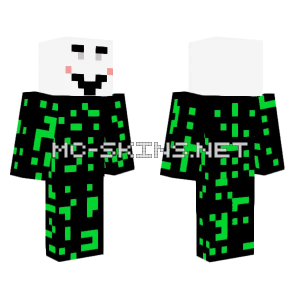 Hacker Skin Minecraft skin, front and back