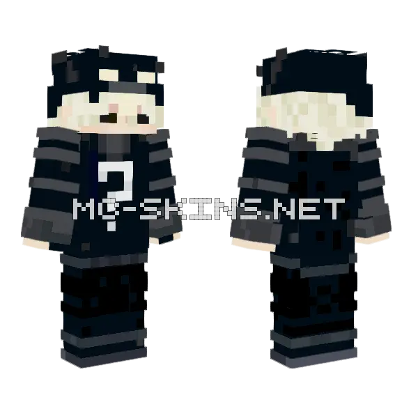 Hahskqhjagwuw Black Suit Minecraft skin, front and back