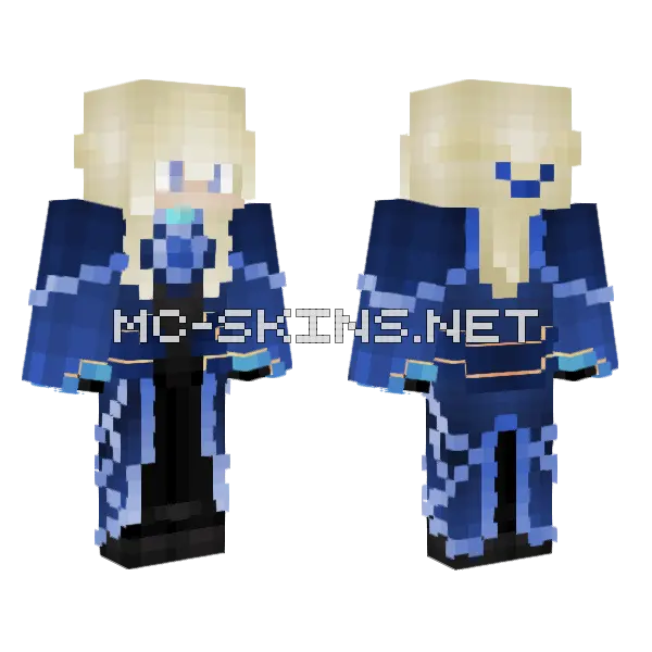 Hainuo Heino Blue Outfit Minecraft skin, front and back