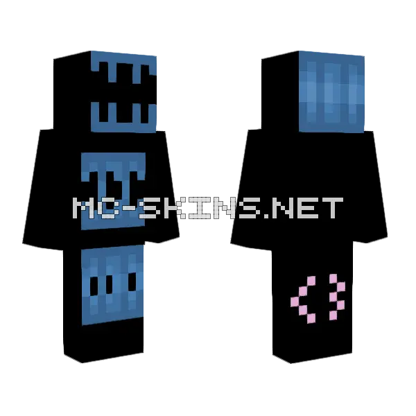 Hair Tutorial 3 Minecraft skin, front and back