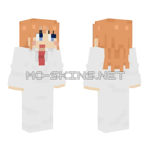 Hakase Shinonome Nichijou Minecraft skin, front and back