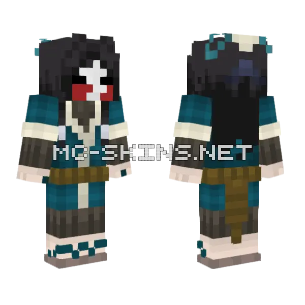 Haku Minecraft skin, front and back