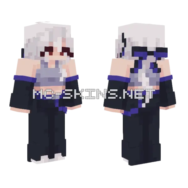 Haku Girl Minecraft skin, front and back