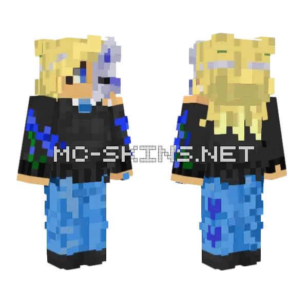 Hakubi V2 Reupload Minecraft skin, front and back