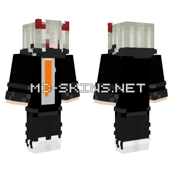 Half Demon Angle Minecraft skin, front and back