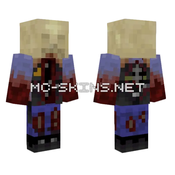 Half Life 1 Zombie Guard Minecraft skin, front and back