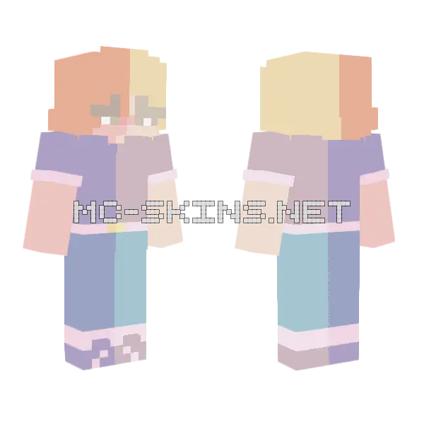 Half Of Me Male Version Minecraft skin, front and back