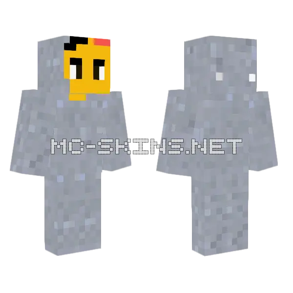Half Painted Minecraft skin, front and back